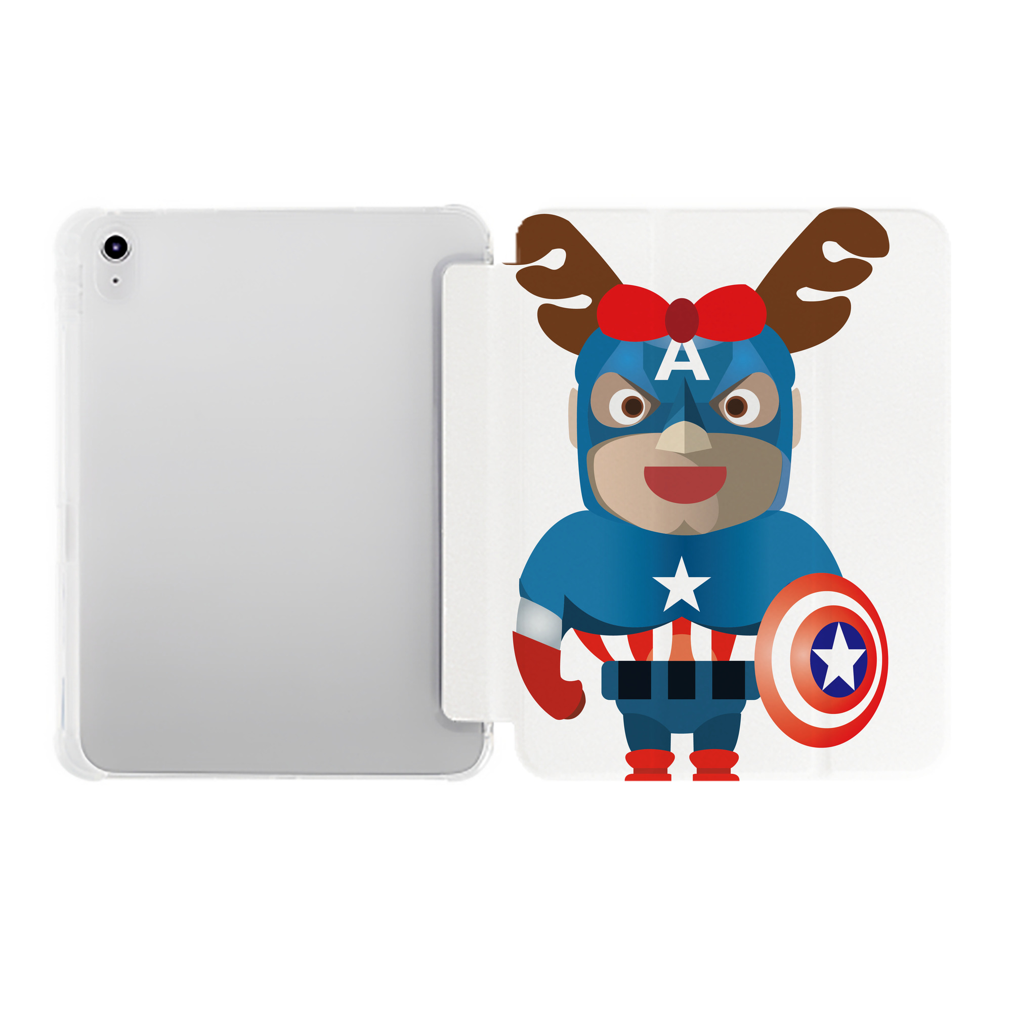 （画像用） アベンジャーズ The Avengers IPad ケース ペン収納付き 三つ折りスタンド PUレザー×シリコン 対応機種9.5/10.5/10.9インチ